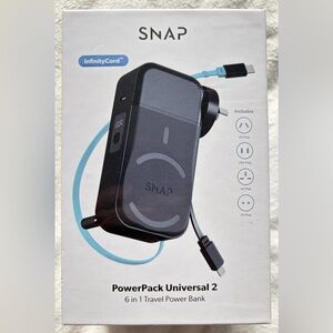 Snap Universal Travel Power Bank with Black and White Design